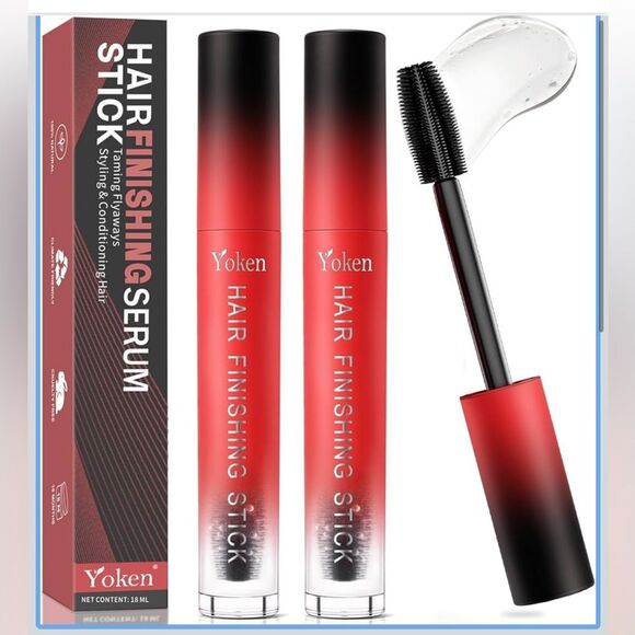 Yoken Smooth Hair Finishing Stick 2pack Fly Away Hair Tamer Stick with Brush - Picture 1 of 6